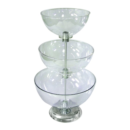 Azar Displays Three-Tier 10", 12" & 14" Bowl Counter Display 720304